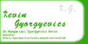 kevin gyorgyevics business card